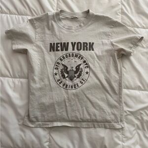 Brandy Melville Gray Short Sleeve Tee Casual Cotton